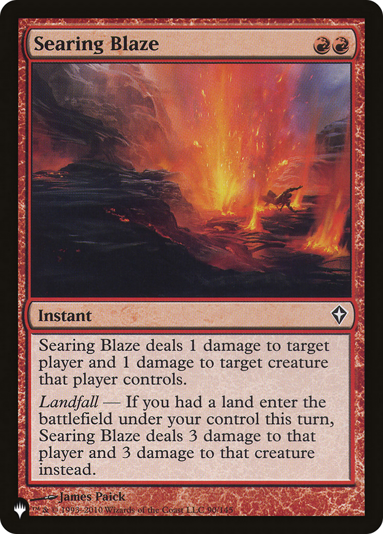 Searing Blaze [The List] | Jomio and Rueliete's Cards and Comics