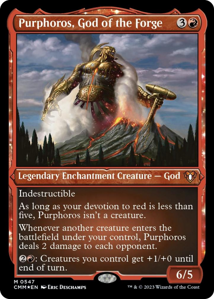 Purphoros, God of the Forge (Foil Etched) [Commander Masters] | Jomio and Rueliete's Cards and Comics