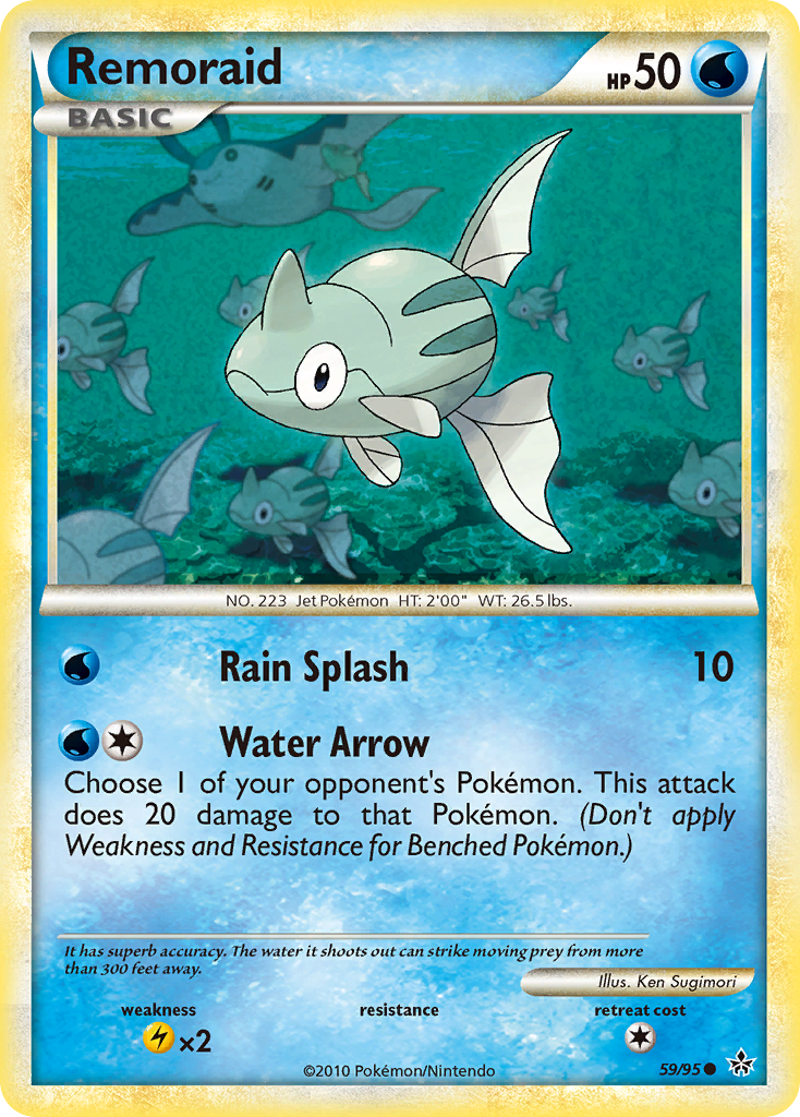 Remoraid (59/95) [HeartGold & SoulSilver: Unleashed] | Jomio and Rueliete's Cards and Comics