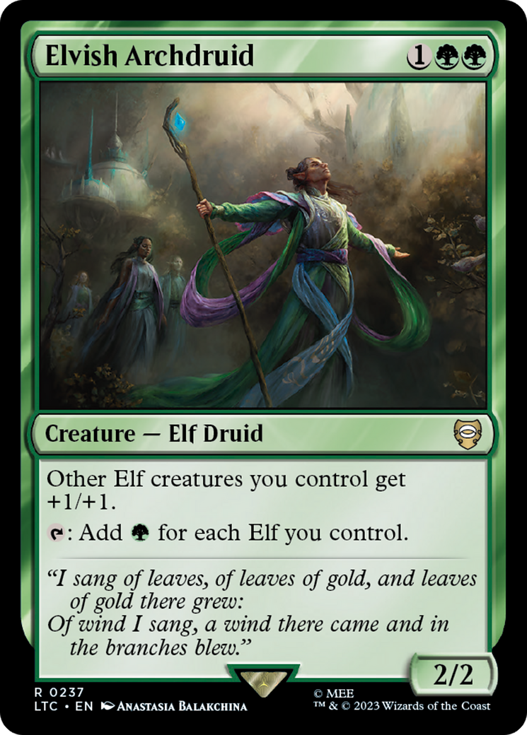 Elvish Archdruid [The Lord of the Rings: Tales of Middle-Earth Commander] | Jomio and Rueliete's Cards and Comics