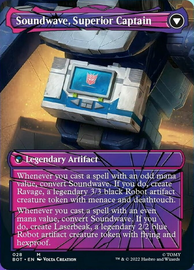 Soundwave, Sonic Spy // Soundwave, Superior Captain (Shattered Glass) [Transformers] | Jomio and Rueliete's Cards and Comics