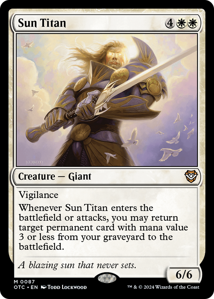 Sun Titan [Outlaws of Thunder Junction Commander] | Jomio and Rueliete's Cards and Comics