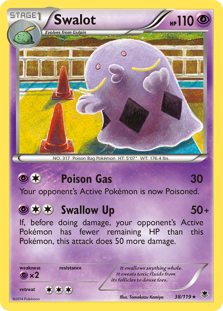 Swalot (38/119) [XY: Phantom Forces] | Jomio and Rueliete's Cards and Comics