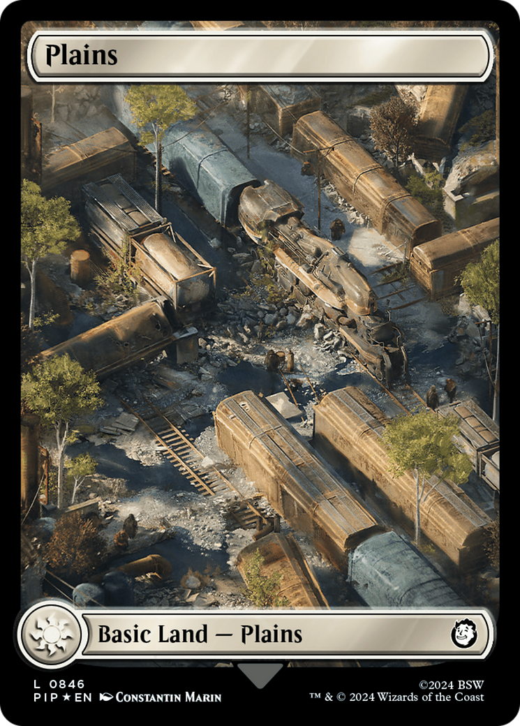 Plains (0846) (Surge Foil) [Fallout] | Jomio and Rueliete's Cards and Comics