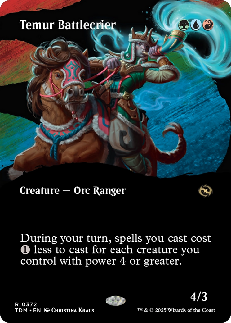 Temur Battlecrier (Borderless) [Tarkir: Dragonstorm] | Jomio and Rueliete's Cards and Comics