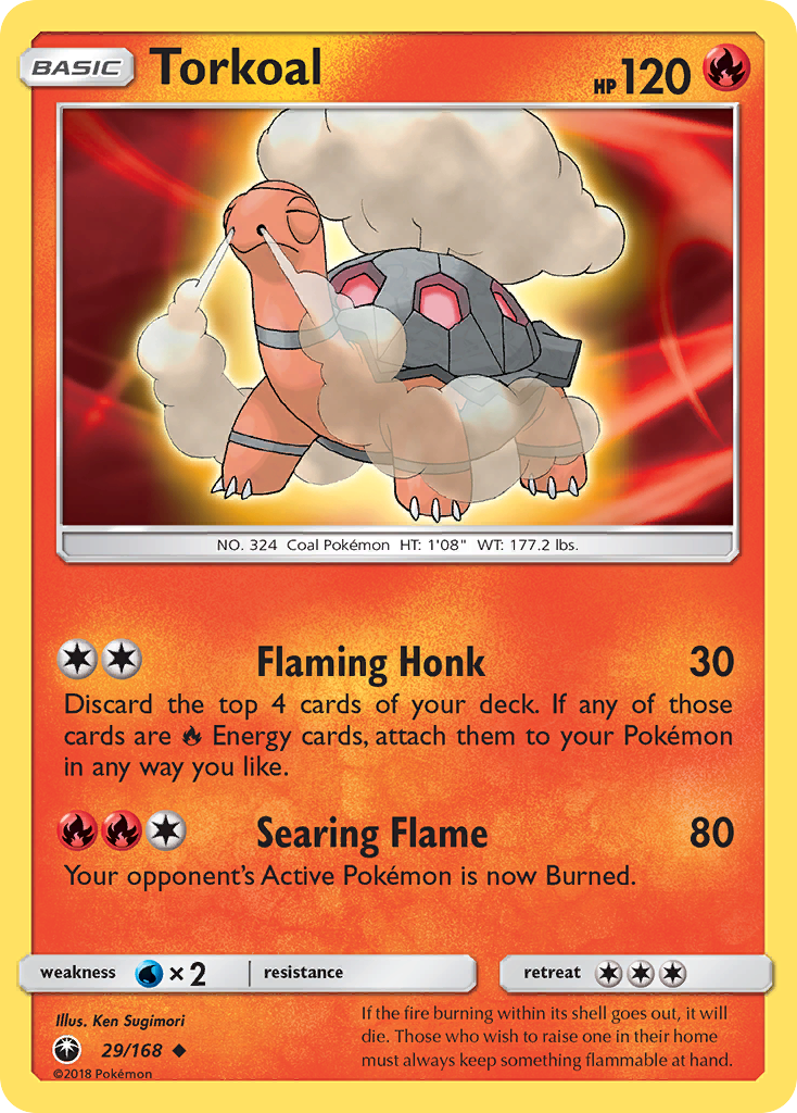Torkoal (29/168) [Sun & Moon: Celestial Storm] | Jomio and Rueliete's Cards and Comics