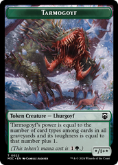 Tarmogoyf (Ripple Foil) // Goblin Double-Sided Token [Modern Horizons 3 Commander Tokens] | Jomio and Rueliete's Cards and Comics