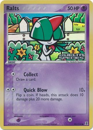 Ralts (81/113) (Stamped) [EX: Delta Species] | Jomio and Rueliete's Cards and Comics