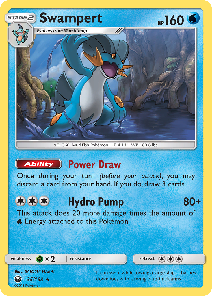 Swampert (35/168) [Sun & Moon: Celestial Storm] | Jomio and Rueliete's Cards and Comics