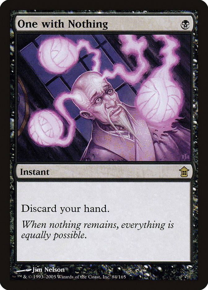 One with Nothing [Saviors of Kamigawa] | Jomio and Rueliete's Cards and Comics