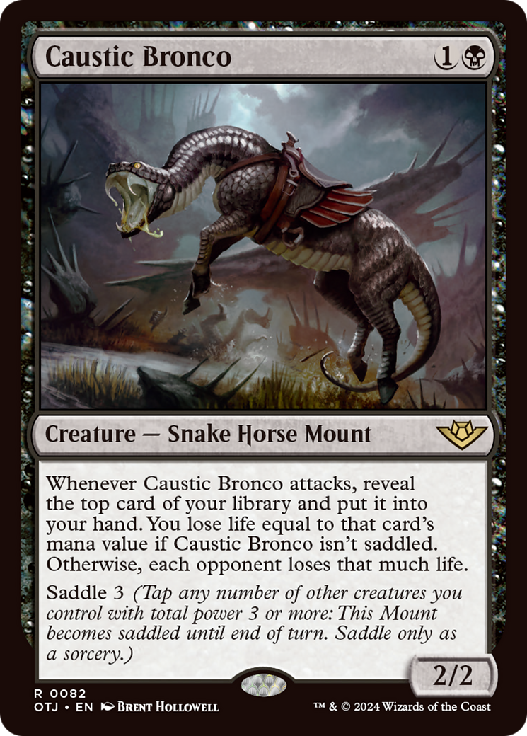 Caustic Bronco [Outlaws of Thunder Junction] | Jomio and Rueliete's Cards and Comics