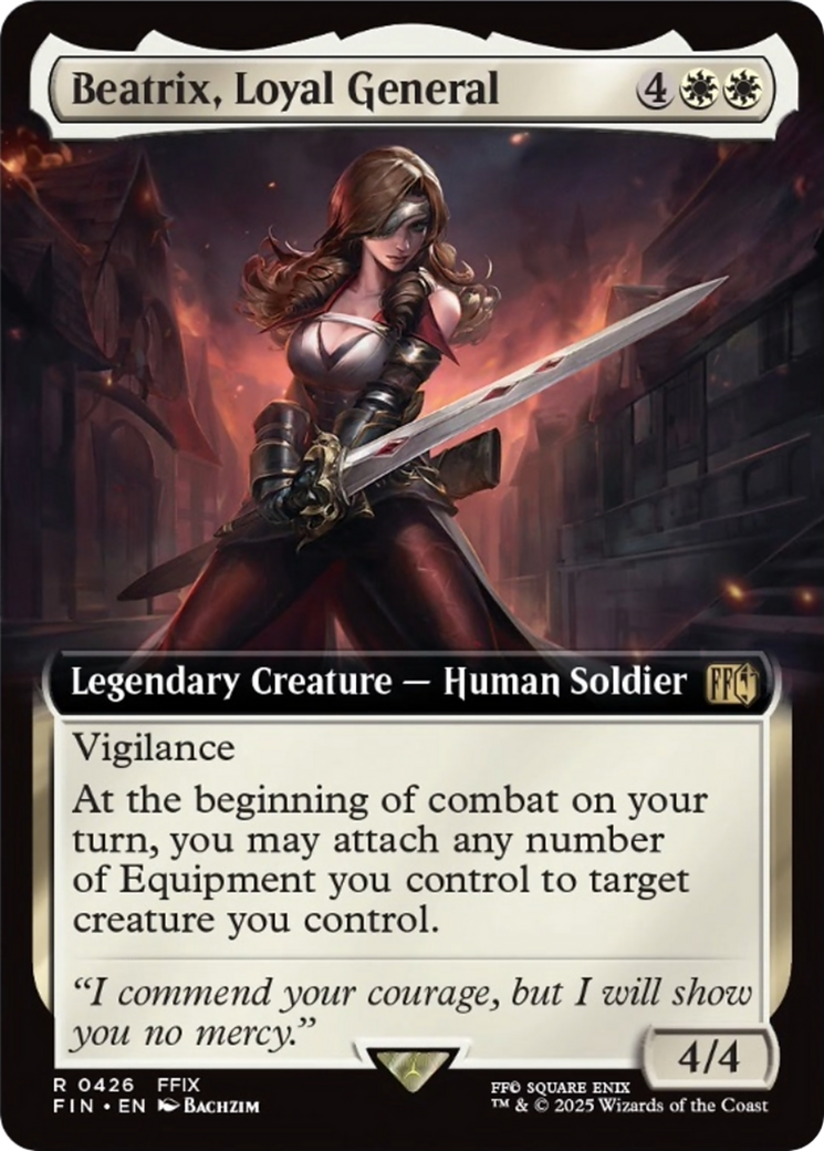 Beatrix, Loyal General (Extended Art) [FINAL FANTASY] | Jomio and Rueliete's Cards and Comics