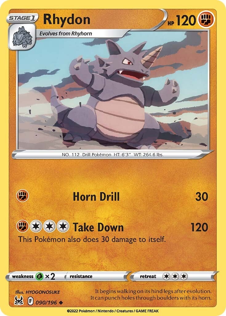 Rhydon (090/196) [Sword & Shield: Lost Origin] | Jomio and Rueliete's Cards and Comics