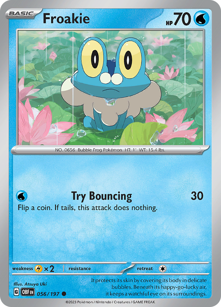 Froakie (056/197) [Scarlet & Violet: Obsidian Flames] | Jomio and Rueliete's Cards and Comics