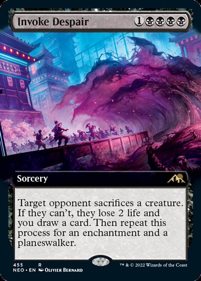Invoke Despair (Extended Art) [Kamigawa: Neon Dynasty] | Jomio and Rueliete's Cards and Comics