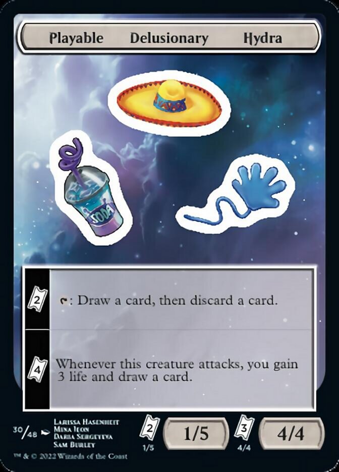 Playable Delusionary Hydra [Unfinity Stickers] | Jomio and Rueliete's Cards and Comics
