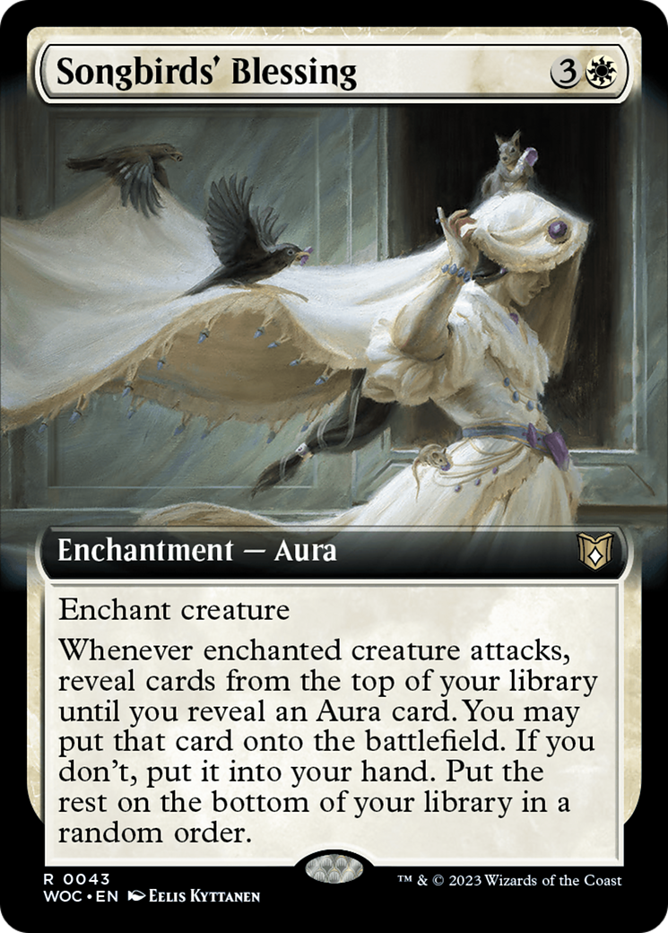 Songbirds' Blessing (Extended Art) [Wilds of Eldraine Commander] | Jomio and Rueliete's Cards and Comics