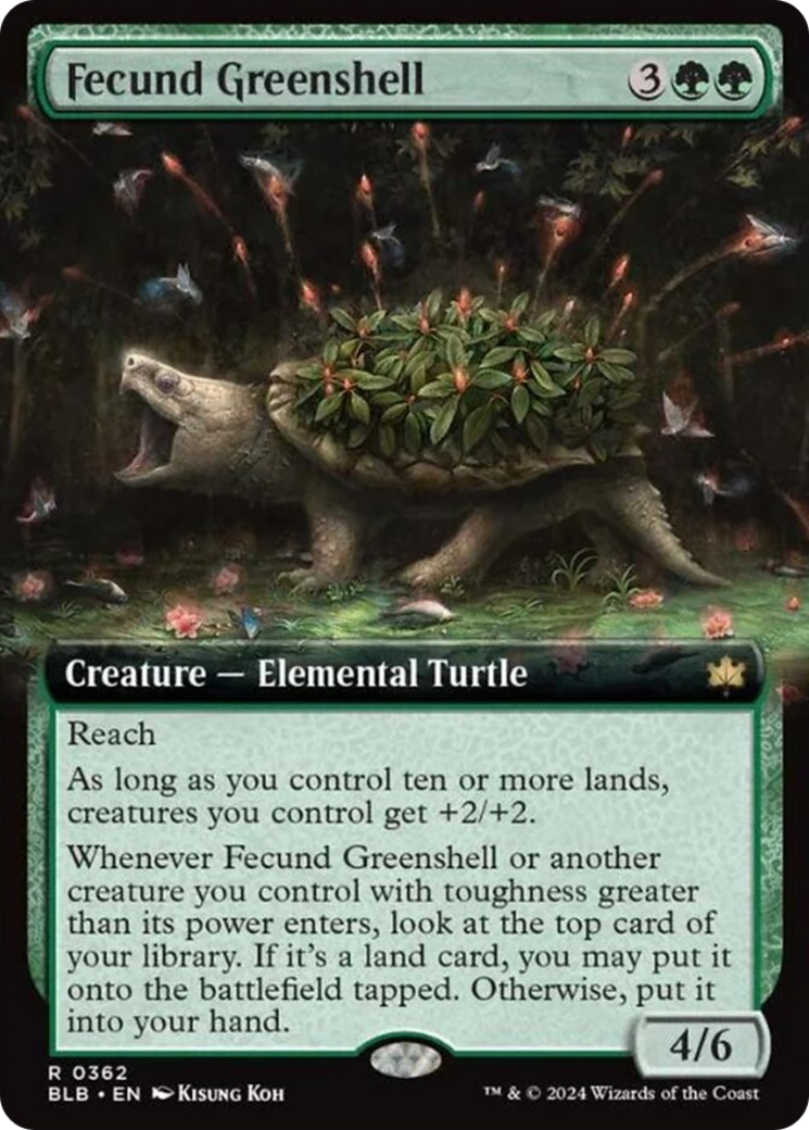 Fecund Greenshell (Extended Art) [Bloomburrow] | Jomio and Rueliete's Cards and Comics