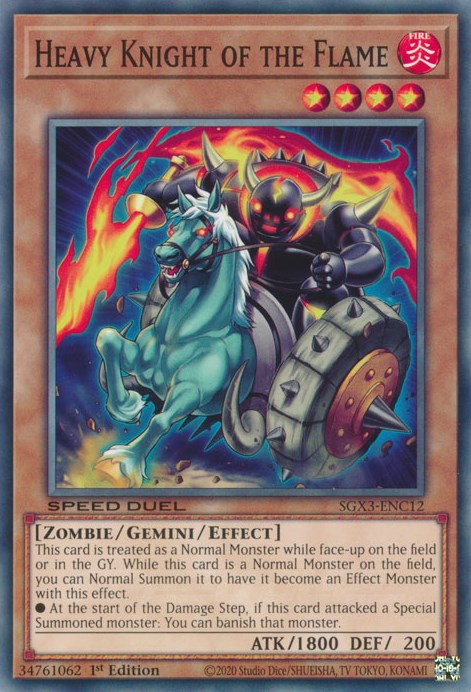 Heavy Knight of the Flame [SGX3-ENC12] Common | Jomio and Rueliete's Cards and Comics
