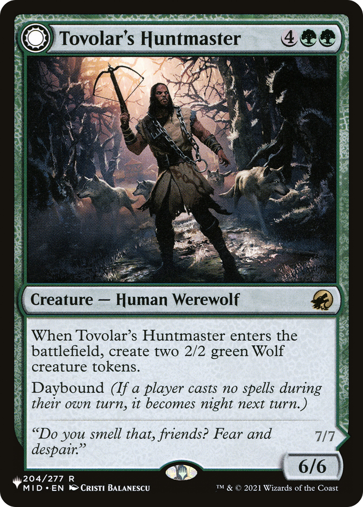 Tovolar's Huntmaster // Tovolar's Packleader [Secret Lair: From Cute to Brute] | Jomio and Rueliete's Cards and Comics