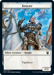 Wolf // Knight Double-Sided Token [Innistrad: Midnight Hunt Commander Tokens] | Jomio and Rueliete's Cards and Comics