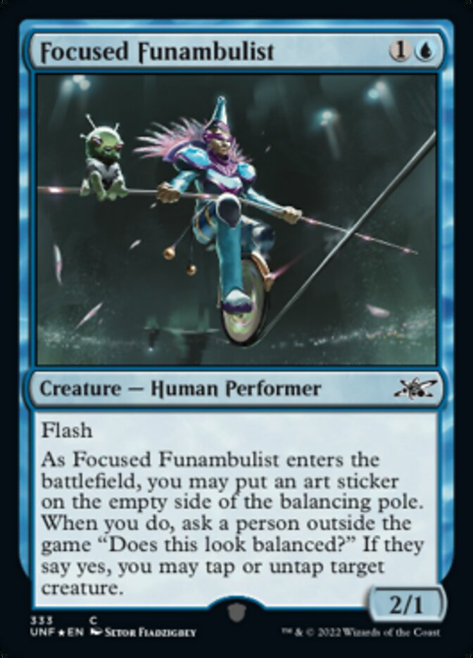 Focused Funambulist (Galaxy Foil) [Unfinity] | Jomio and Rueliete's Cards and Comics