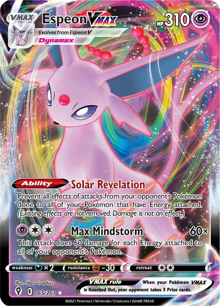 Espeon VMAX (065/203) [Sword & Shield: Evolving Skies] | Jomio and Rueliete's Cards and Comics