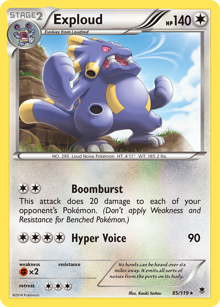Exploud (85/119) [XY: Phantom Forces] | Jomio and Rueliete's Cards and Comics