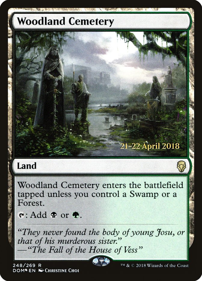 Woodland Cemetery [Dominaria Prerelease Promos] | Jomio and Rueliete's Cards and Comics