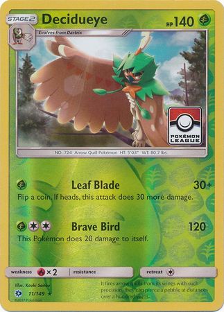 Decidueye (11/149) (League Promo) [Sun & Moon: Base Set] | Jomio and Rueliete's Cards and Comics
