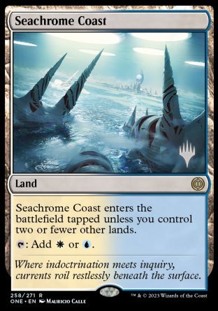 Seachrome Coast (Promo Pack) [Phyrexia: All Will Be One Promos] | Jomio and Rueliete's Cards and Comics