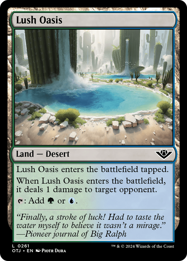 Lush Oasis [Outlaws of Thunder Junction] | Jomio and Rueliete's Cards and Comics
