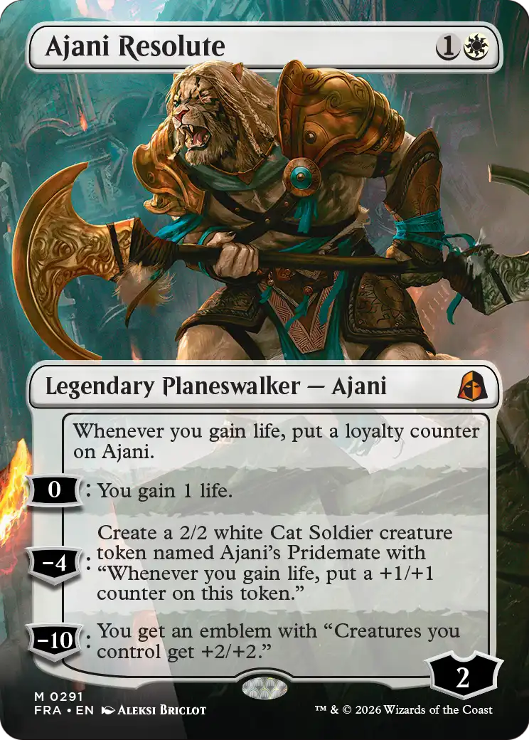 Ajani Resolute (Borderless) [Reality Fracture] | Jomio and Rueliete's Cards and Comics