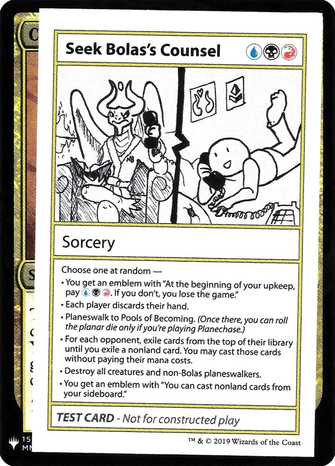 Seek Bolas's Counsel [Mystery Booster Playtest Cards] | Jomio and Rueliete's Cards and Comics