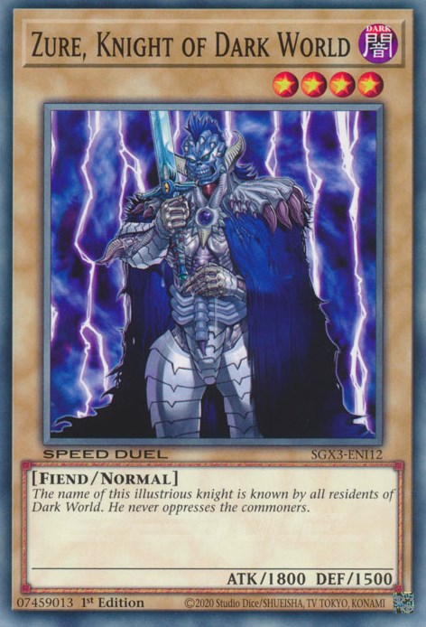Zure, Knight of Dark World [SGX3-ENI12] Common | Jomio and Rueliete's Cards and Comics