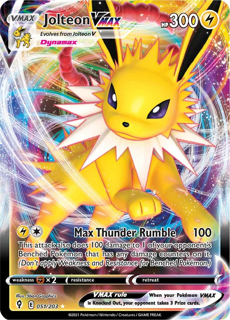 Jolteon VMAX (051/203) [Sword & Shield: Evolving Skies] | Jomio and Rueliete's Cards and Comics