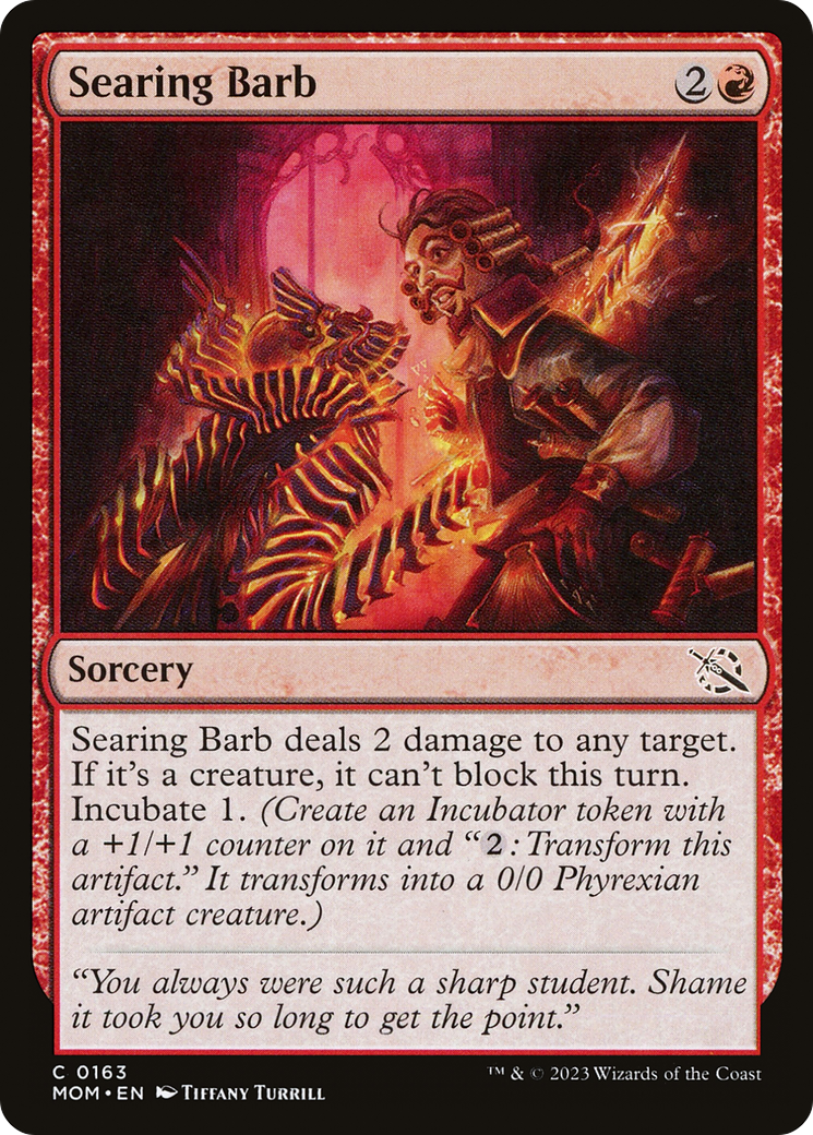 Searing Barb [March of the Machine] | Jomio and Rueliete's Cards and Comics