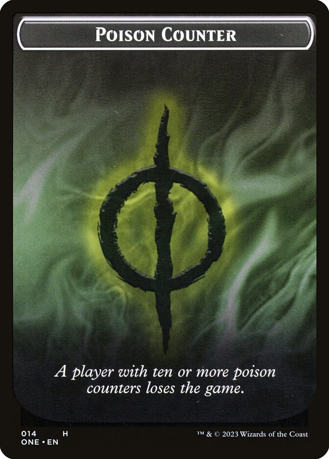 Phyrexian Goblin // Poison Counter Double-Sided Token [Phyrexia: All Will Be One Tokens] | Jomio and Rueliete's Cards and Comics