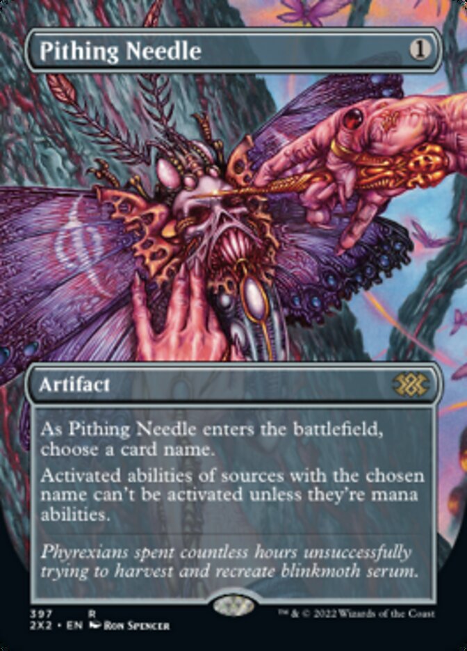 Pithing Needle (Borderless Alternate Art) [Double Masters 2022] | Jomio and Rueliete's Cards and Comics