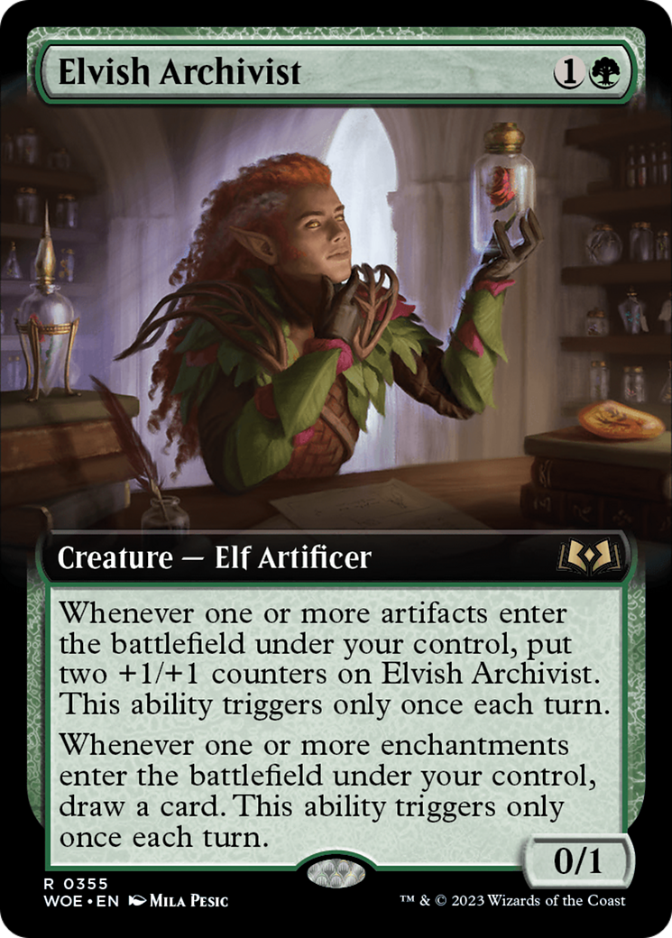 Elvish Archivist (Extended Art) [Wilds of Eldraine] | Jomio and Rueliete's Cards and Comics