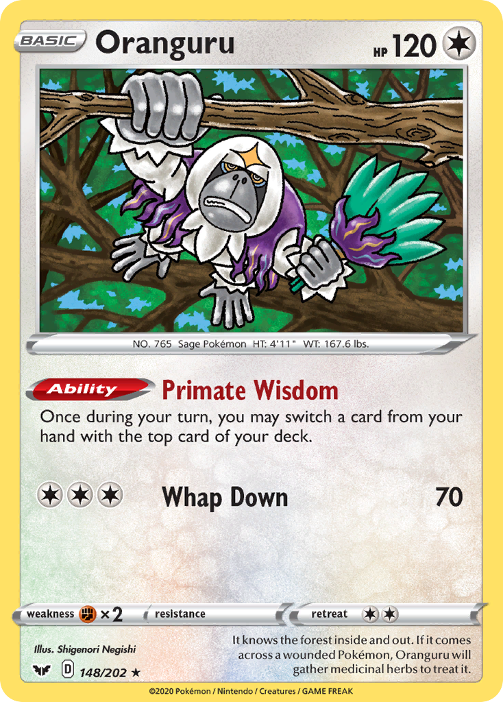 Oranguru (148/202) [Sword & Shield: Base Set] | Jomio and Rueliete's Cards and Comics