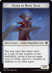 Angel of Sanctions // Vizier of Many Faces Double-Sided Token [Aetherdrift Commander] | Jomio and Rueliete's Cards and Comics