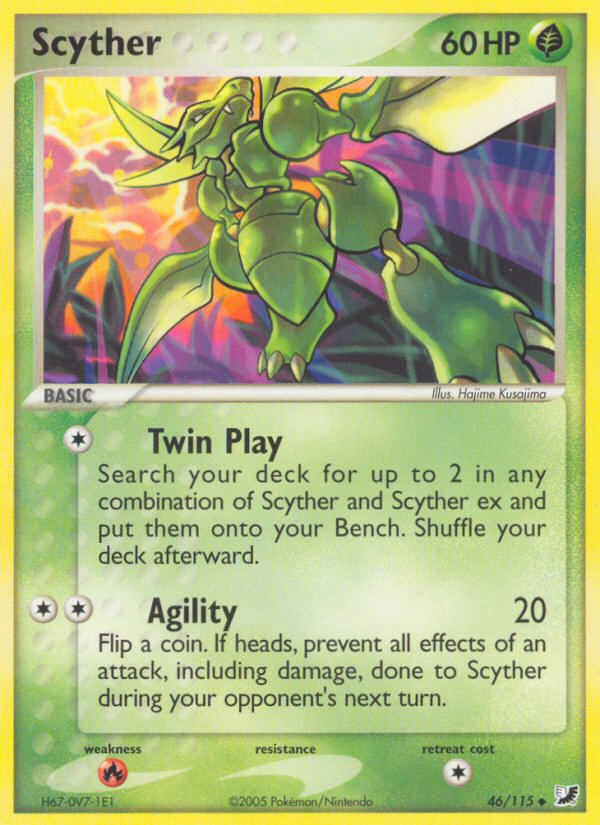 Scyther (46/115) [EX: Unseen Forces] | Jomio and Rueliete's Cards and Comics