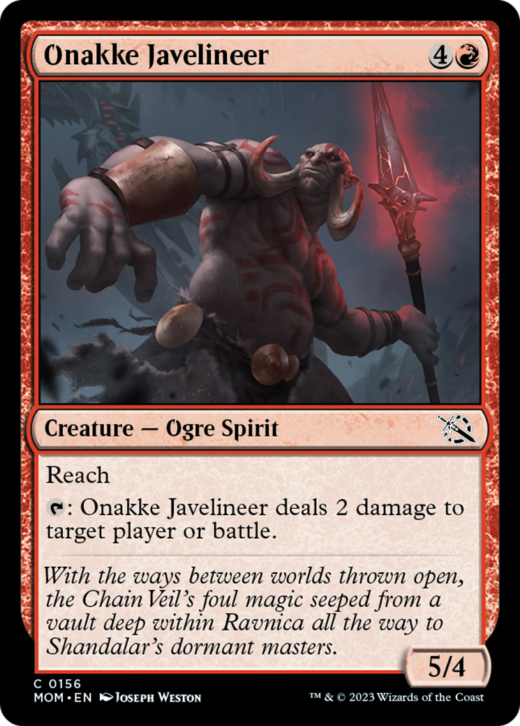 Onakke Javelineer [March of the Machine] | Jomio and Rueliete's Cards and Comics