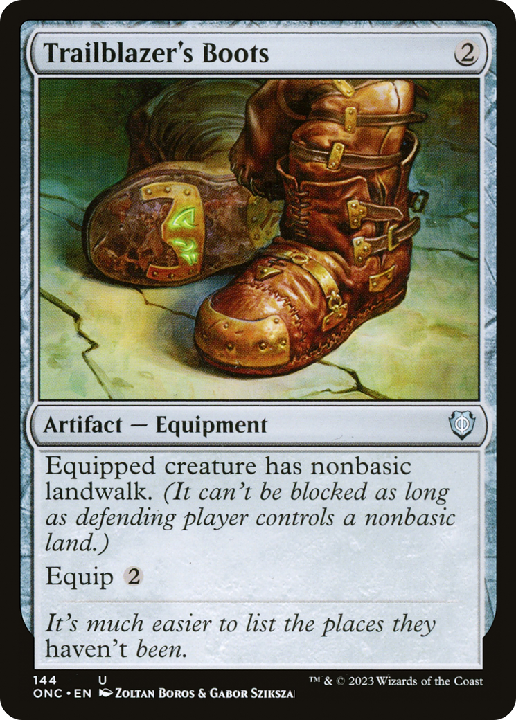 Trailblazer's Boots [Phyrexia: All Will Be One Commander] | Jomio and Rueliete's Cards and Comics