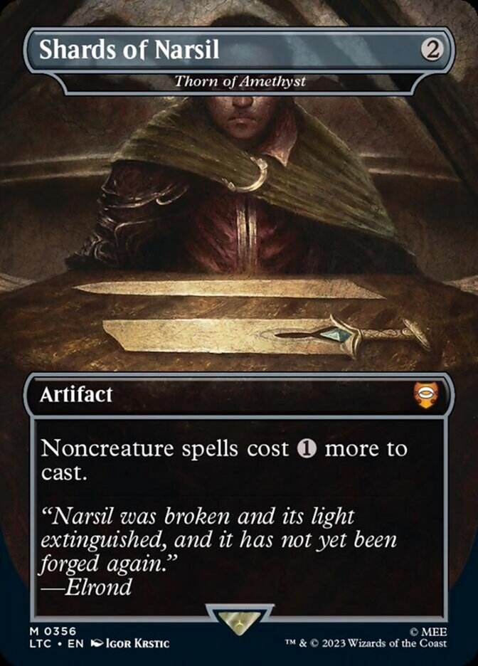 Thorn of Amethyst - Shards of Narsil (Borderless) [The Lord of the Rings: Tales of Middle-Earth Commander] | Jomio and Rueliete's Cards and Comics