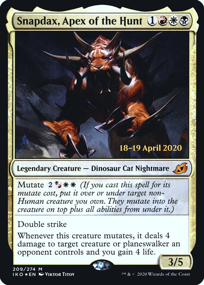 Snapdax, Apex of the Hunt [Ikoria: Lair of Behemoths Prerelease Promos] | Jomio and Rueliete's Cards and Comics