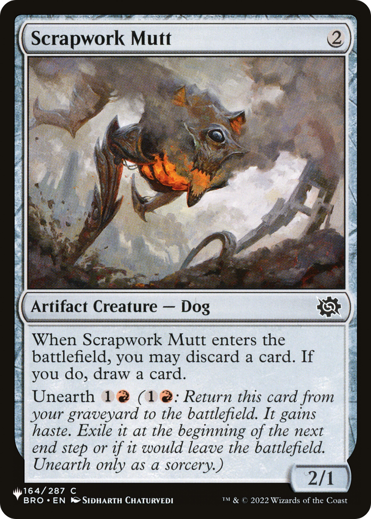 Scrapwork Mutt [The List] | Jomio and Rueliete's Cards and Comics