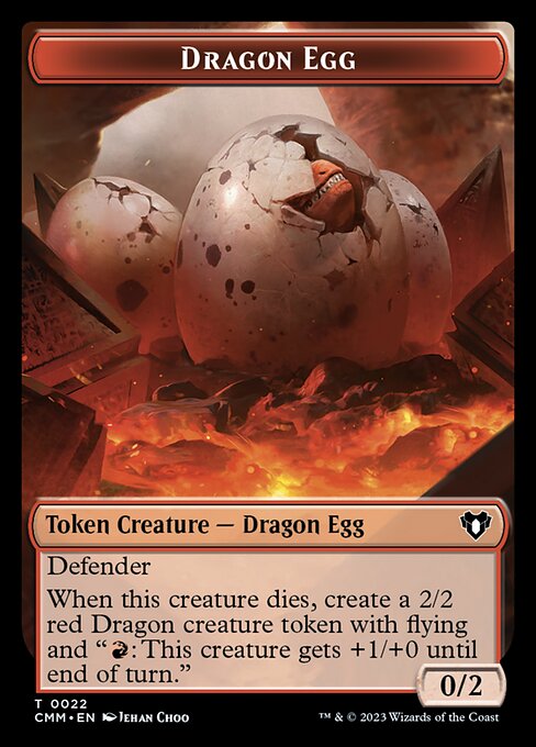 Treasure // Dragon Egg Double-Sided Token [Commander Masters Tokens] | Jomio and Rueliete's Cards and Comics