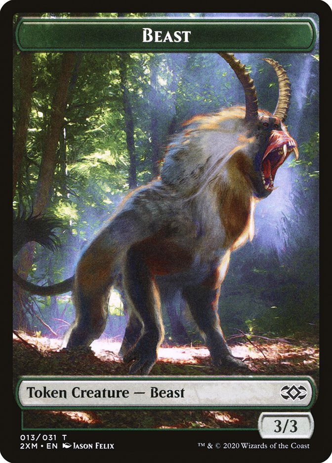 Beast Token [Double Masters Tokens] | Jomio and Rueliete's Cards and Comics